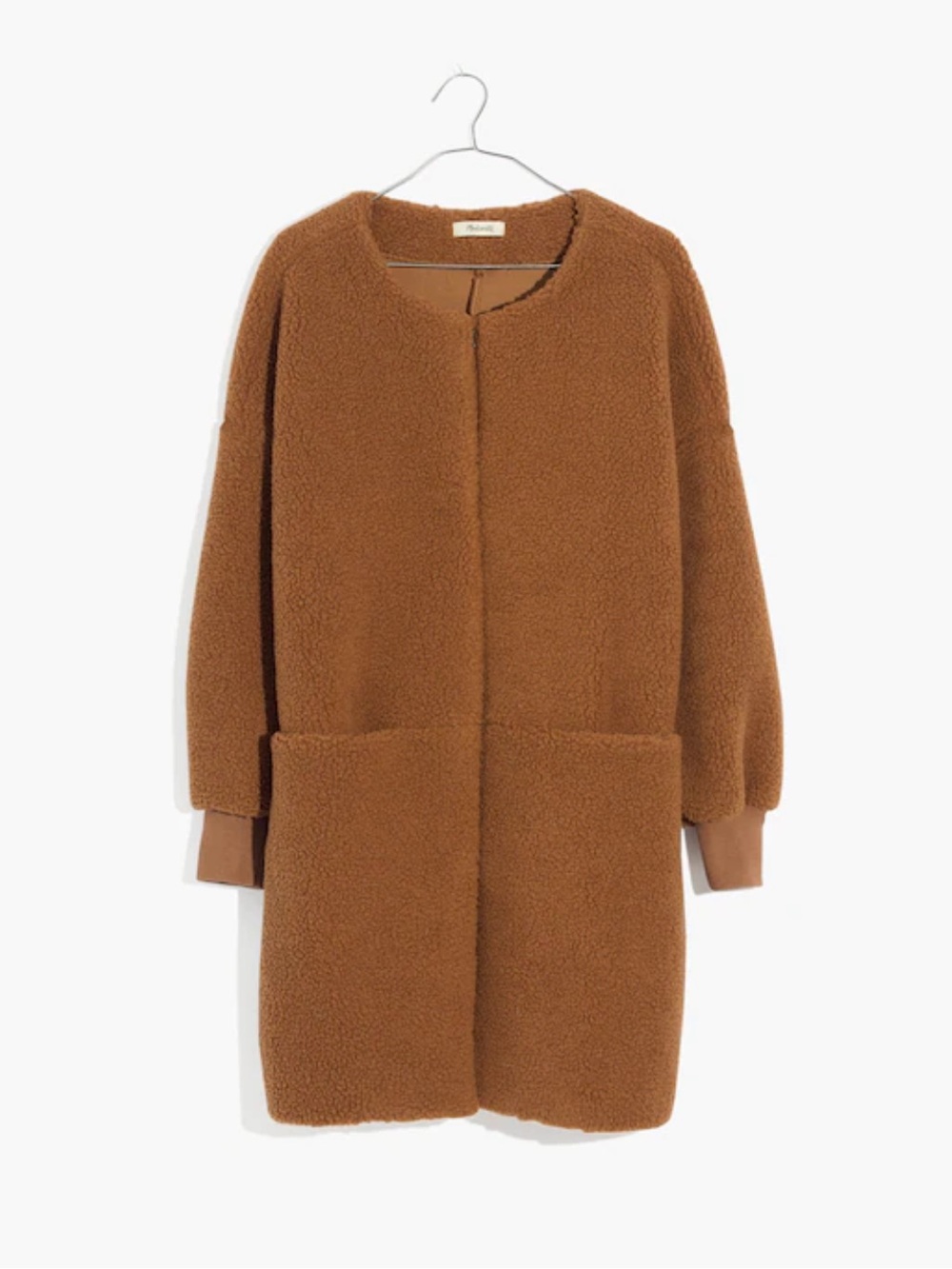 Bonded Sherpa Cocoon Coat in Castle Brown